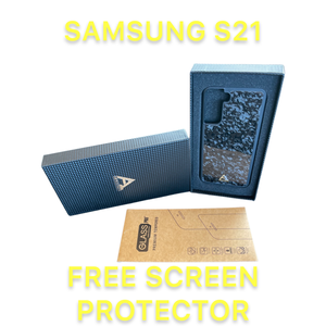 Custodia in fibra di carbonio forgiata per Samsung S21 ora con protezione per lo schermo gratuita